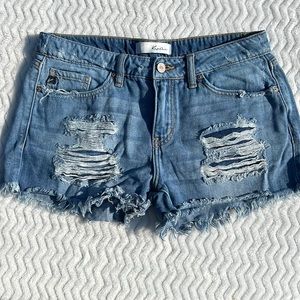 Kancan Distressed Denim Shorts